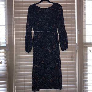 long black floral dress